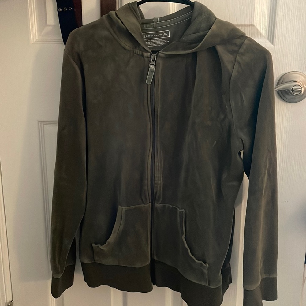 Green fleece hoodie Size: XL Brand: Tek Gear